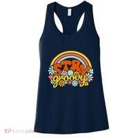 Retro Flowers Peace Stay Groovy Positive Mind Happy Life Women's Tank Top thumb 0