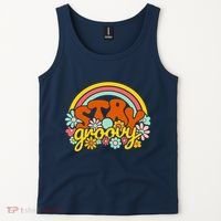 Retro Flowers Peace Stay Groovy Positive Mind Happy Life Tank Top thumb 2
