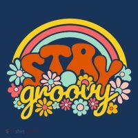 Retro Flowers Peace Stay Groovy Positive Mind Happy Life Kids Sweatshirt thumb 2