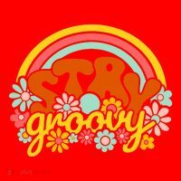 Retro Flowers Peace Stay Groovy Positive Mind Happy Life Santa Hat thumb 1