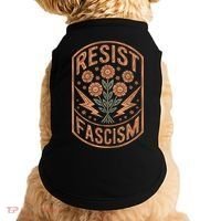 Resist Fascism Protest Trump Anti Trump Doggie Tank thumb 0
