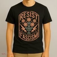 Resist Fascism Protest Trump Anti Trump T-Shirt thumb 3