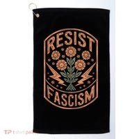 Resist Fascism Protest Trump Anti Trump Golf Towel thumb 0