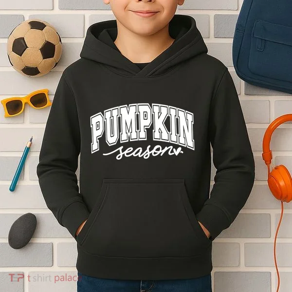 Retro Fall Pumpkin Season Kids Hoodie