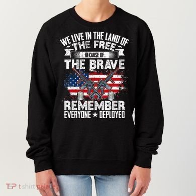Red Friday Remember Everyone Deployed USA Flag Military Women's Sweatshirt