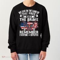 Red Friday Remember Everyone Deployed USA Flag Military Women's Sweatshirt thumb 0