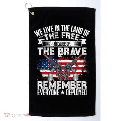 Red Friday Remember Everyone Deployed USA Flag Military Golf Towel