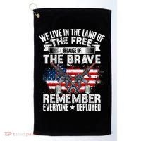 Red Friday Remember Everyone Deployed USA Flag Military Golf Towel thumb 0