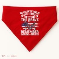 Red Friday Remember Everyone Deployed USA Flag Military USA-Made Doggie Bandana thumb 0
