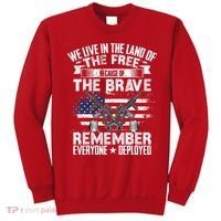 Red Friday Remember Everyone Deployed USA Flag Military Sweatshirt thumb 0