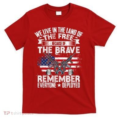 Red Friday Remember Everyone Deployed USA Flag Military T-Shirt