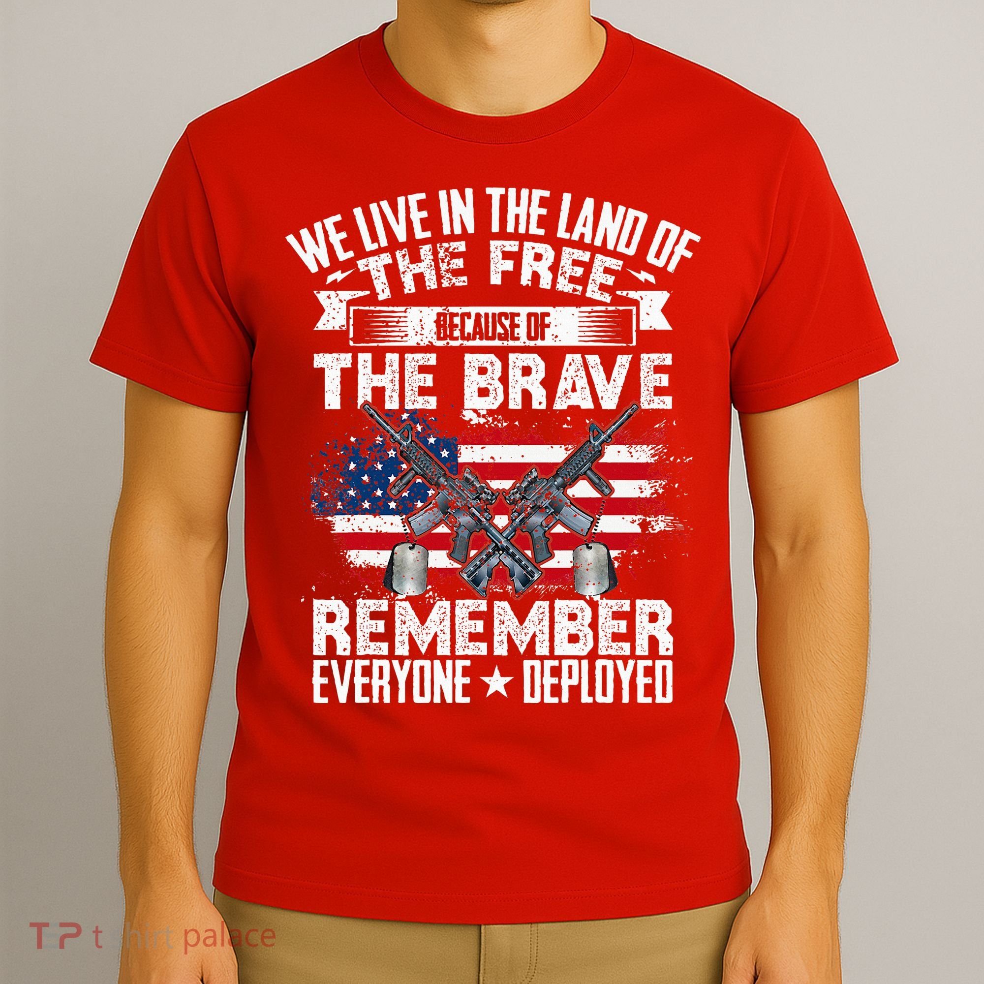 Red Friday Remember Everyone Deployed USA Flag Military T-Shirt