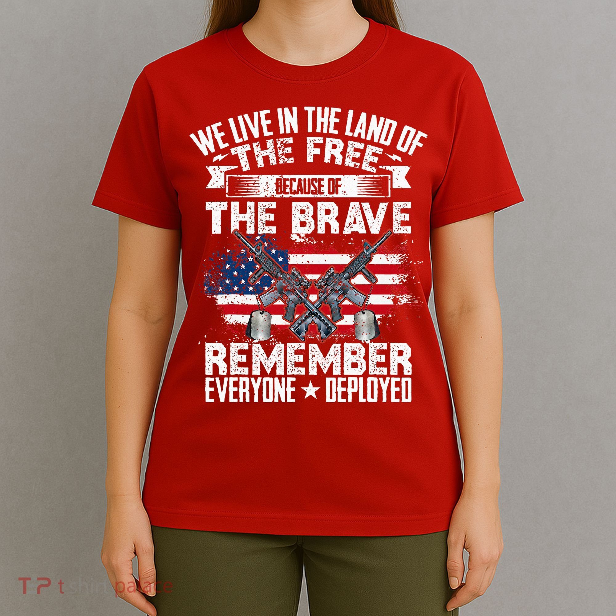Red Friday Remember Everyone Deployed USA Flag Military T-Shirt