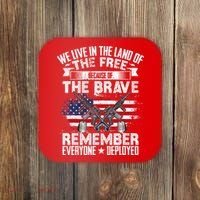 Red Friday Remember Everyone Deployed USA Flag Military Coaster thumb 0