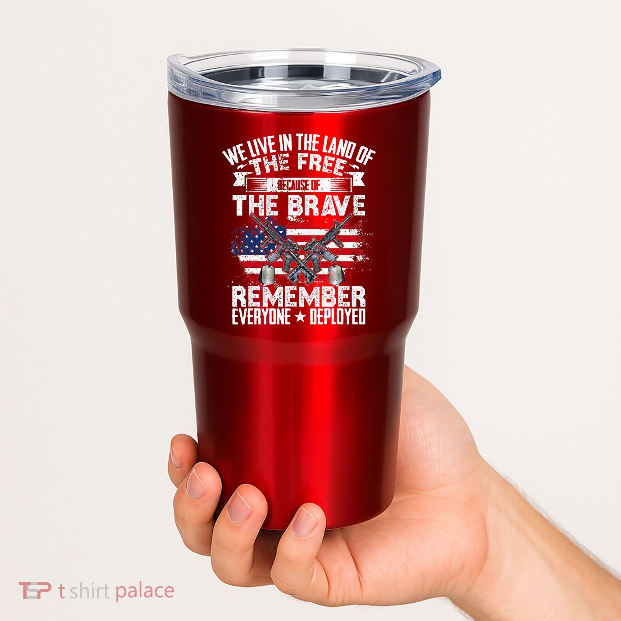 Red Friday Remember Everyone Deployed USA Flag Military Tumbler