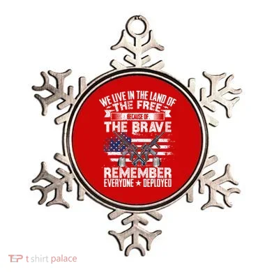 Red Friday Remember Everyone Deployed USA Flag Military Ornament