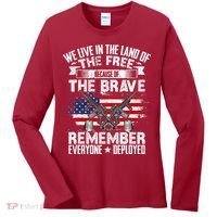 Red Friday Remember Everyone Deployed USA Flag Military Women's Long Sleeve Shirt thumb 0