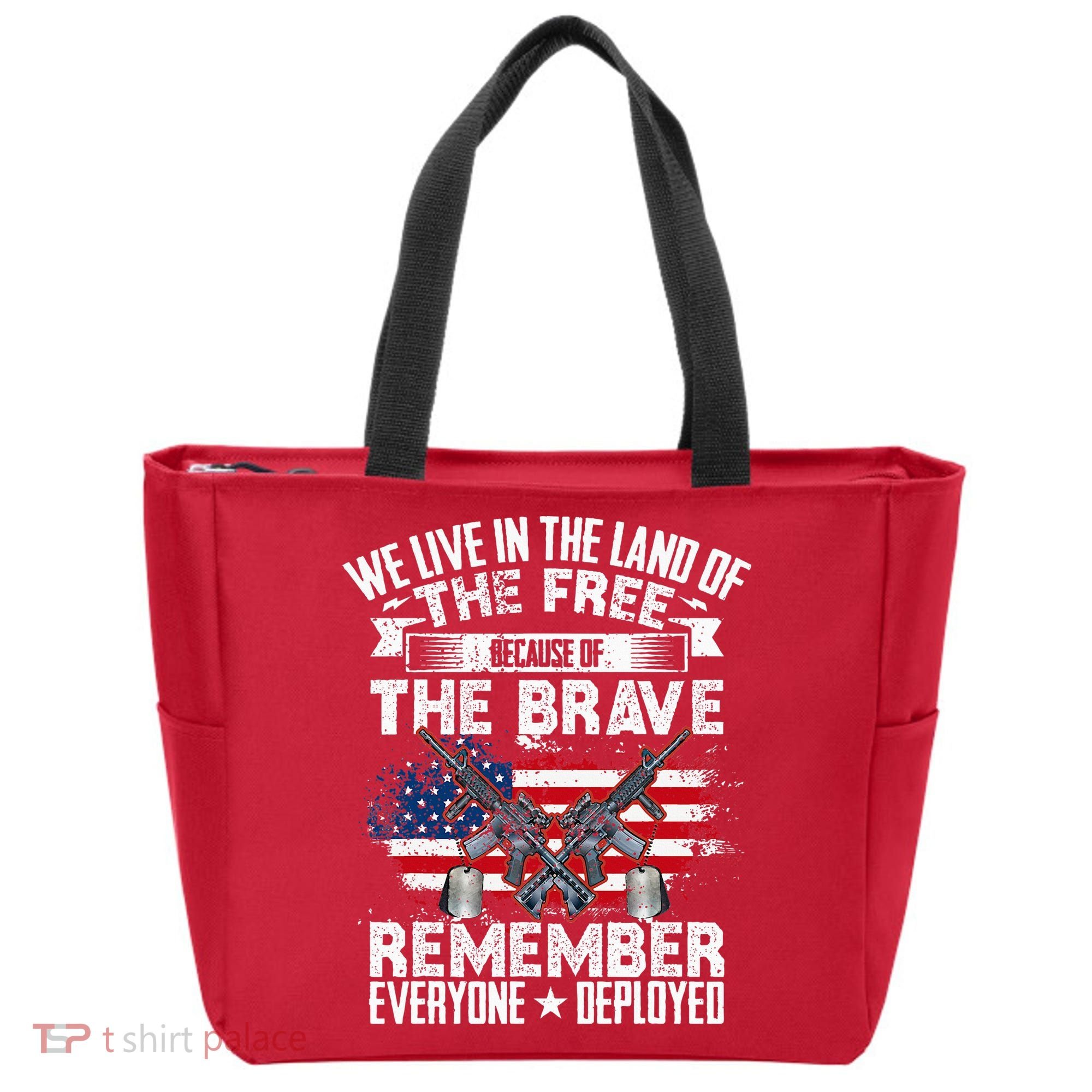 Red Friday Remember Everyone Deployed USA Flag Military Tote Bag