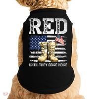RED Friday Remember Everyone Deployed Every Friday Veterans Doggie Tank thumb 0