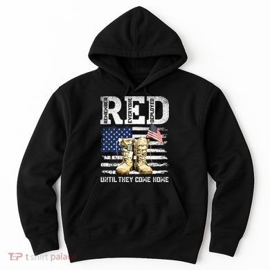 RED Friday Remember Everyone Deployed Every Friday Veterans Hoodie