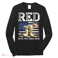 RED Friday Remember Everyone Deployed Every Friday Veterans Long Sleeve Shirt thumb 0