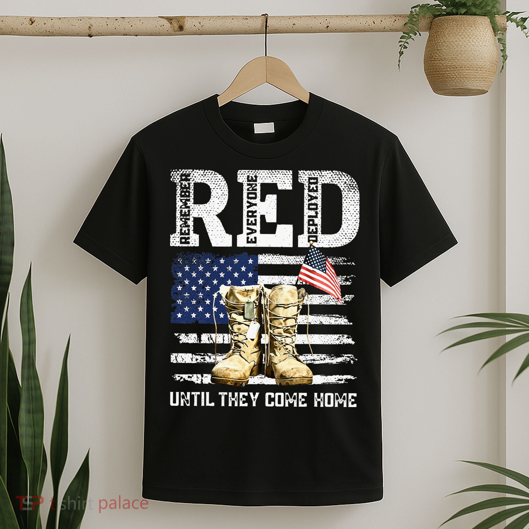 RED Friday Remember Everyone Deployed Every Friday Veterans T-Shirt