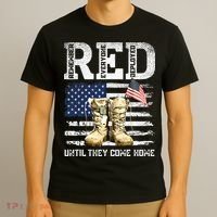 RED Friday Remember Everyone Deployed Every Friday Veterans T-Shirt thumb 3