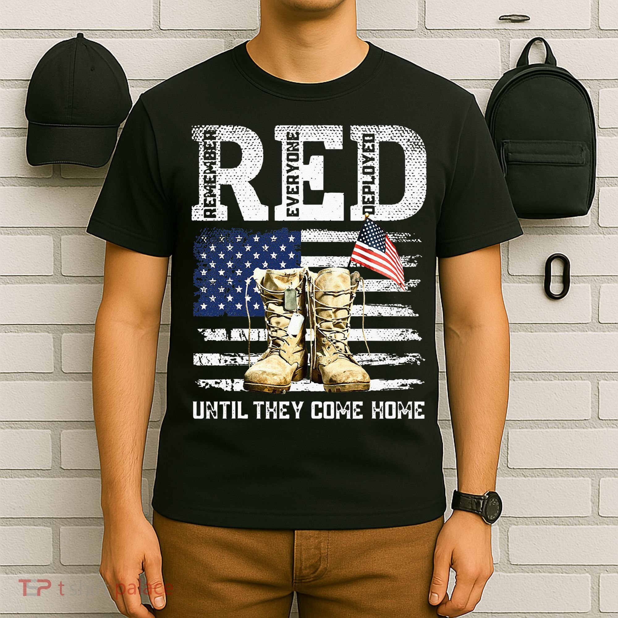 RED Friday Remember Everyone Deployed Every Friday Veterans T-Shirt