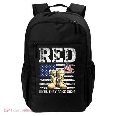 RED Friday Remember Everyone Deployed Every Friday Veterans Backpack