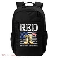 RED Friday Remember Everyone Deployed Every Friday Veterans Backpack thumb 0
