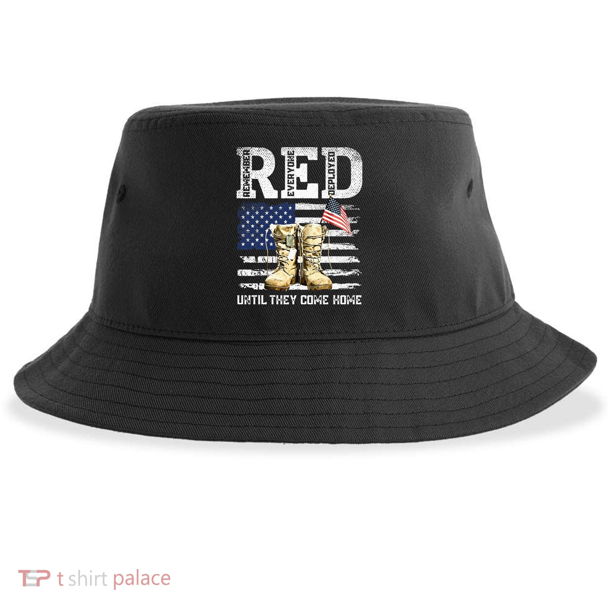 RED Friday Remember Everyone Deployed Every Friday Veterans Sustainable Bucket Hat