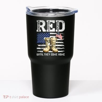 RED Friday Remember Everyone Deployed Every Friday Veterans Tumbler