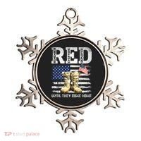 RED Friday Remember Everyone Deployed Every Friday Veterans Ornament thumb 0