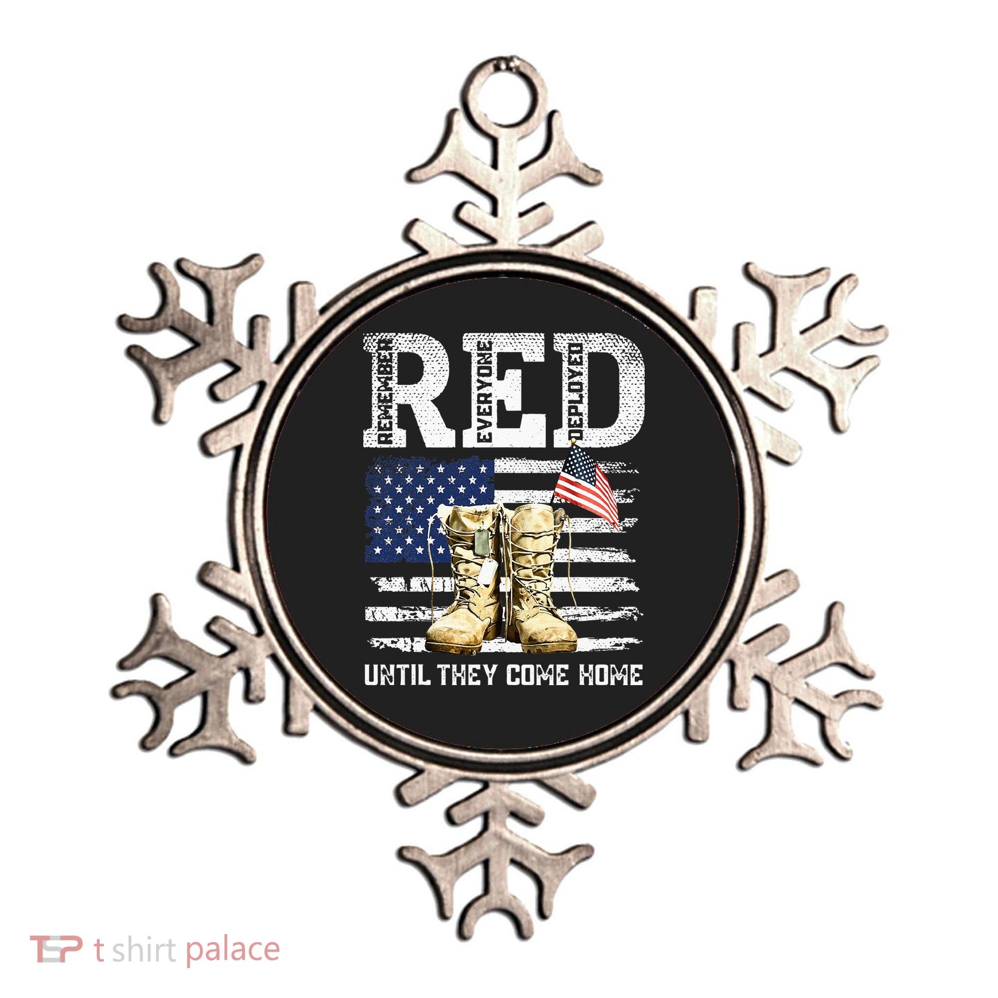 RED Friday Remember Everyone Deployed Every Friday Veterans Ornament