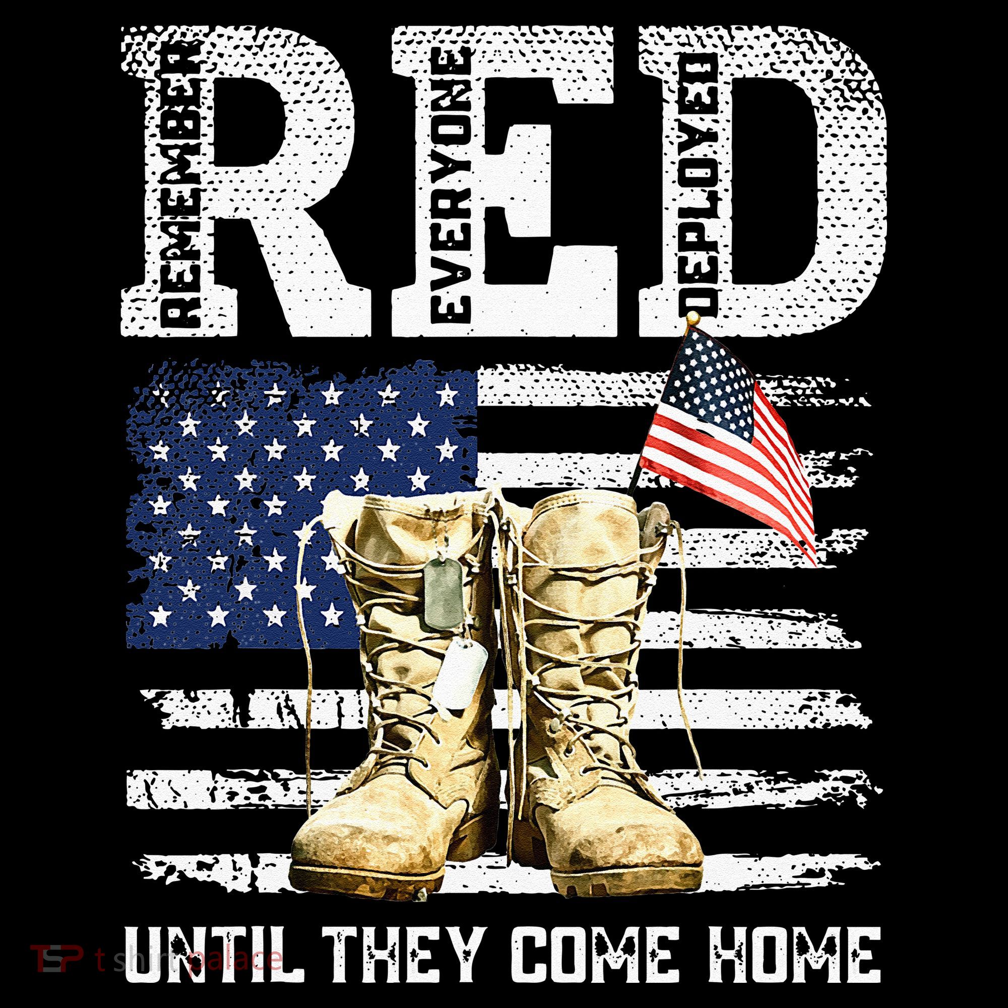 RED Friday Remember Everyone Deployed Every Friday Veterans Baby Bodysuit