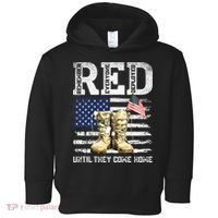 RED Friday Remember Everyone Deployed Every Friday Veterans Toddler Hoodie thumb 0