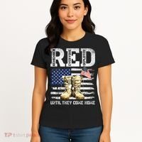 RED Friday Remember Everyone Deployed Every Friday Veterans Women's T-Shirt thumb 4