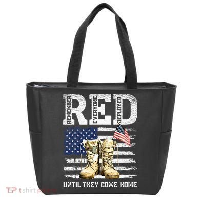 RED Friday Remember Everyone Deployed Every Friday Veterans Tote Bag