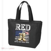 RED Friday Remember Everyone Deployed Every Friday Veterans Tote Bag thumb 3