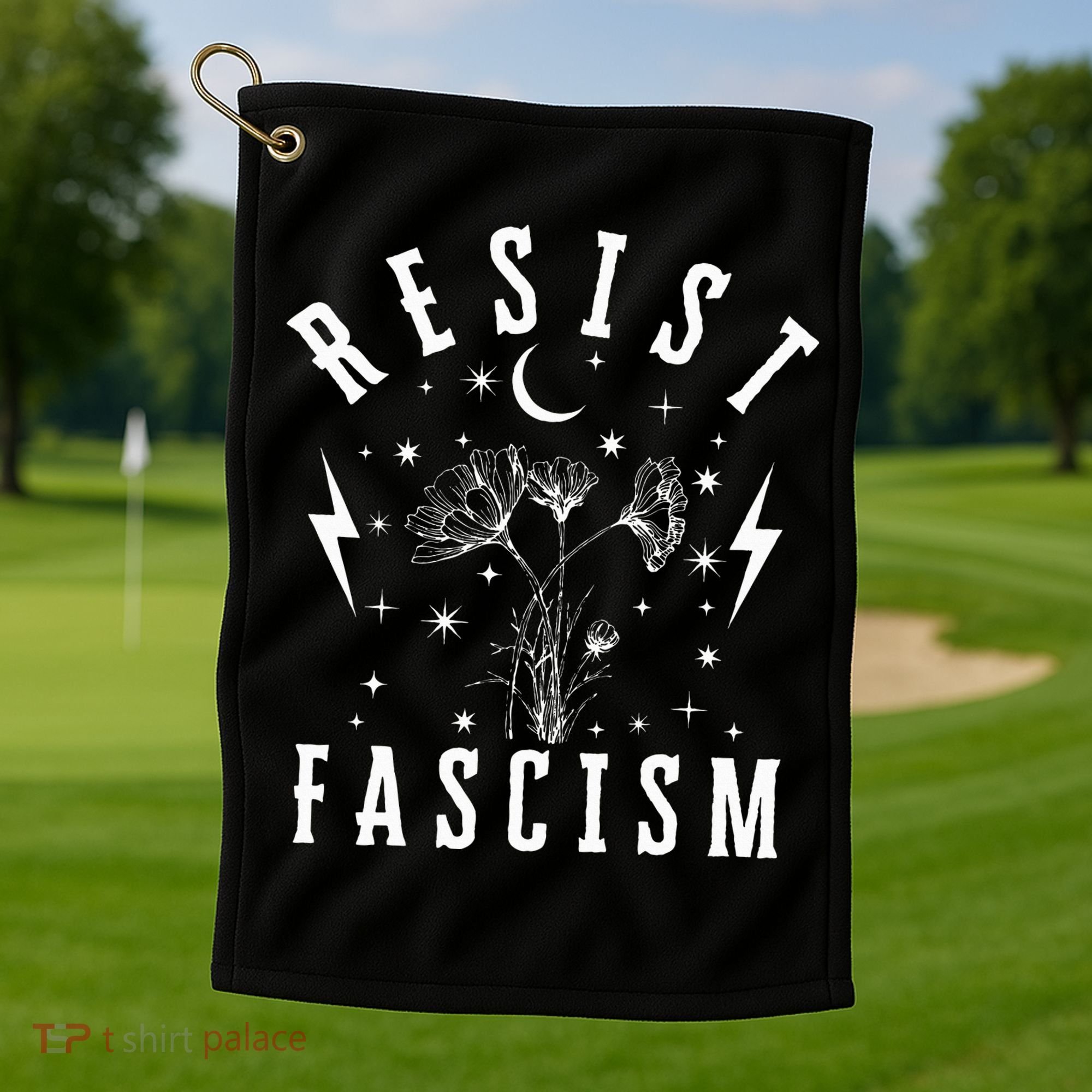 Resist Fascism Golf Towel