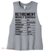 Retired Funny Retirement Gift Women's Racerback Cropped Tank thumb 0