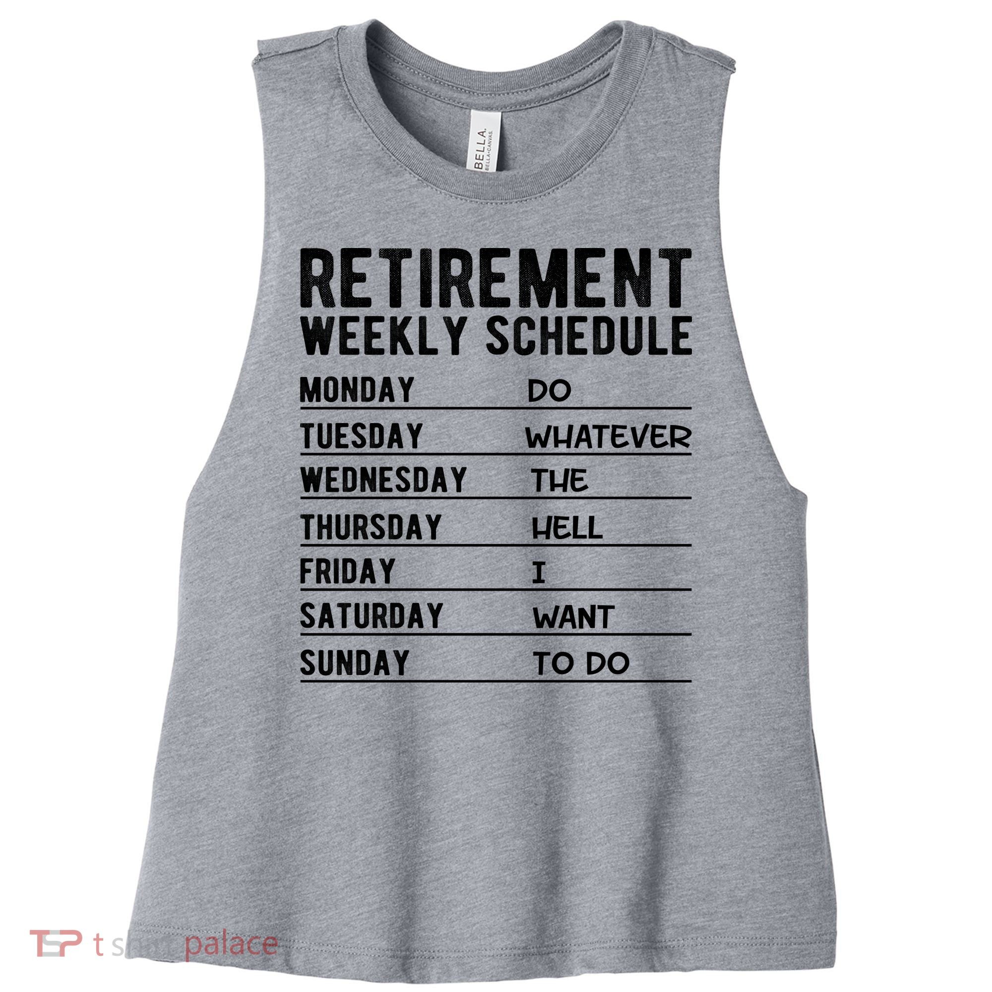Retired Funny Retirement Gift Women's Racerback Cropped Tank