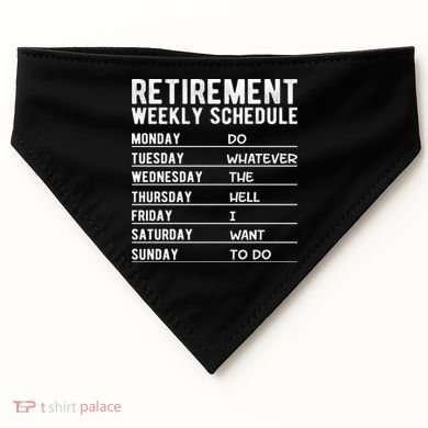 Retired Funny Retirement Gift USA-Made Doggie Bandana