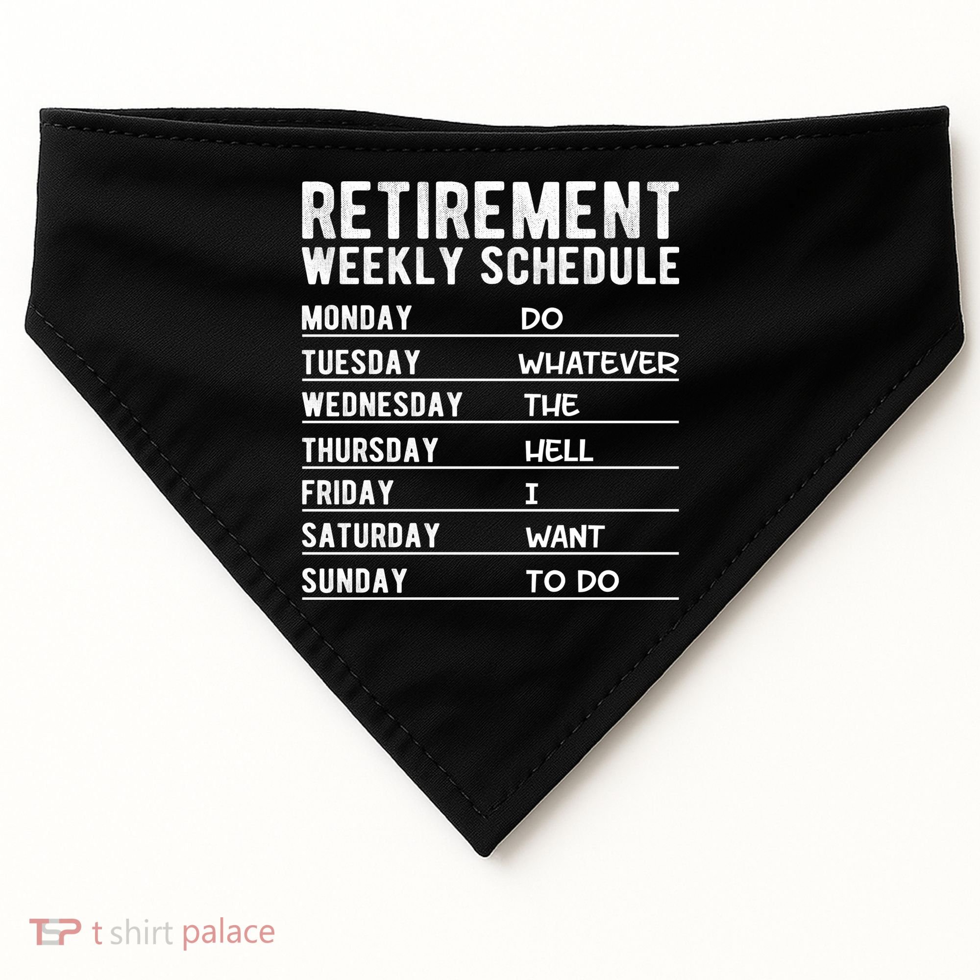 Retired Funny Retirement Gift USA-Made Doggie Bandana