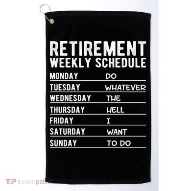 Retired Funny Retirement Gift Golf Towel