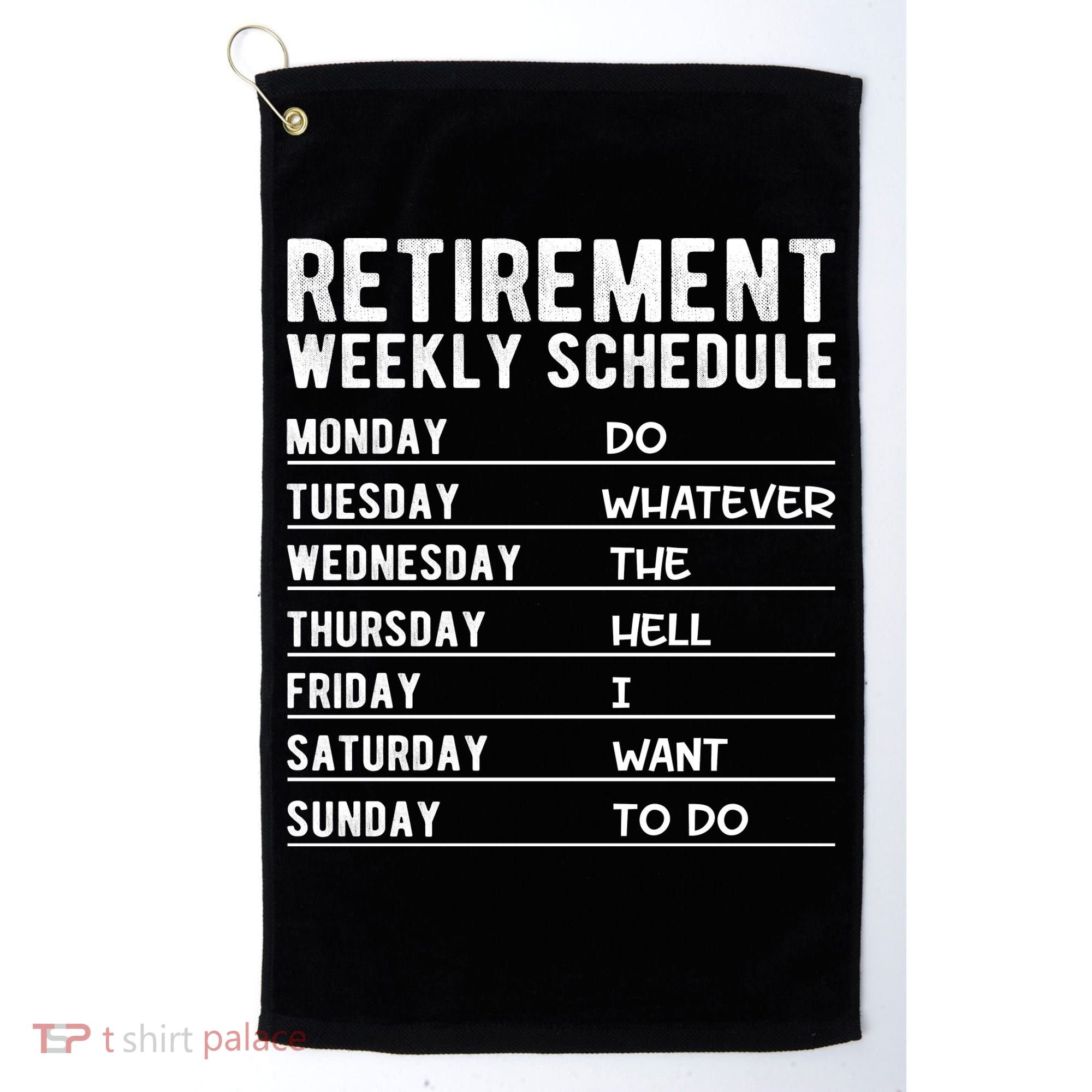 Retired Funny Retirement Gift Golf Towel