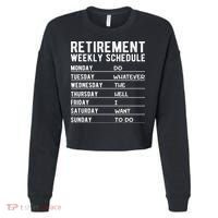 Retired Funny Retirement Gift Cropped Pullover Crew thumb 0