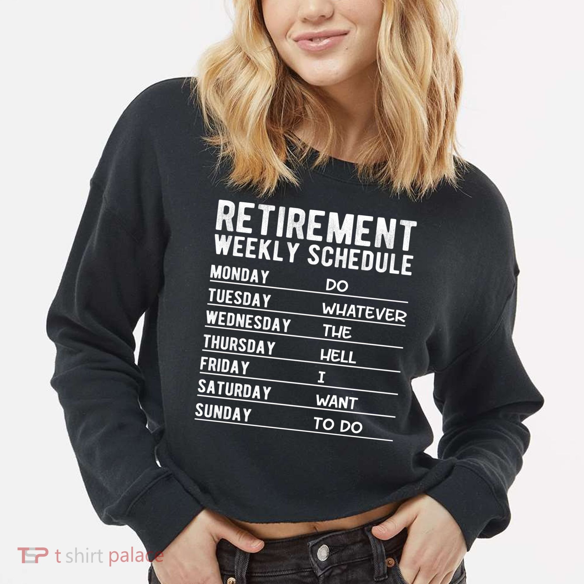 Retired Funny Retirement Gift Cropped Pullover Crew