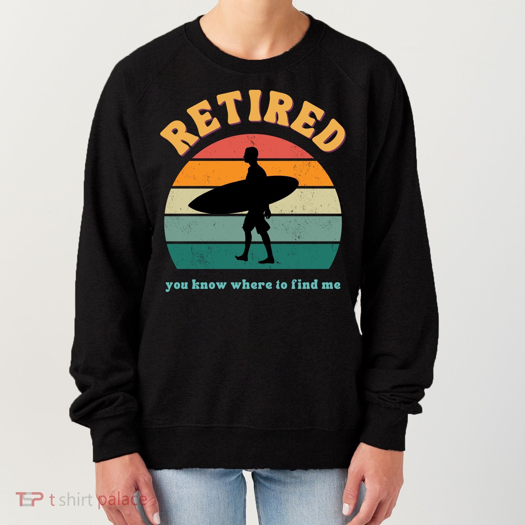 Retired Funny Retirement Beach Gift Women's Sweatshirt