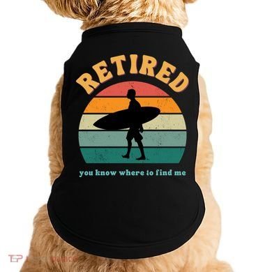 Retired Funny Retirement Beach Gift Doggie Tank